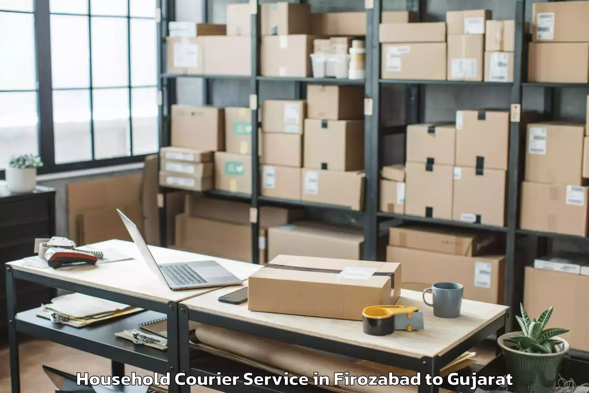 Hassle-Free Firozabad to Bhandaria Household Courier